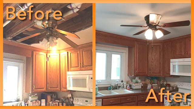 Struck and Sons Before and After, the kitchen of the Freeman home
