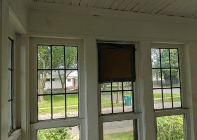 Decker Property Front Porch with soot Damage Restoration